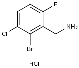 (2-Bromo-3-chloro-6-fluorophenyl)methanamine hydrochloride Struktur