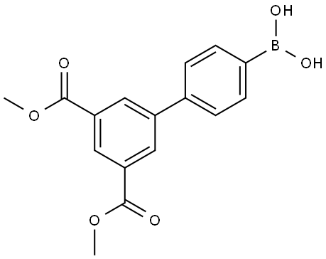 (3',5'-Bis(methoxycarbonyl)-[1,1'-biphenyl]-4-yl)boronic acid Struktur