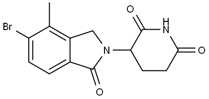3-(5-溴-4-甲基-1-氧代異吲哚啉-2-基)哌啶-2,6-二酮, 2839673-63-9, 結(jié)構(gòu)式
