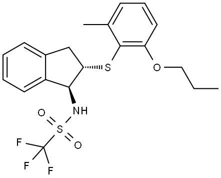 1,1,1-Trifluoro-N-((1S,2S)-2-((2-methyl-6-propoxyphenyl)thio)-2,3-dihydro-1H-inden-1-yl)methanesulfonamide