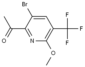 1-(3-溴-6-甲氧基-5-(三氟甲基)吡啶-2-基)乙烷-1-酮, 2841357-56-8, 結(jié)構(gòu)式