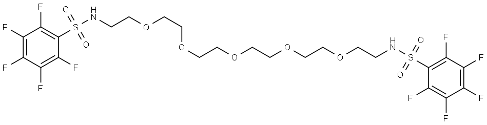 Bis(PFP-Sulfonamide)-PEG5 Struktur