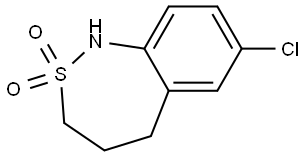 7-Chloro-1,3,4,5-tetrahydrobenzo[c][1,2]thiazepine 2,2-dioxide Structure
