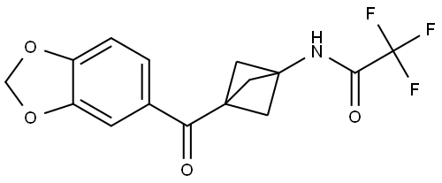 Acetamide, N-[3-(1,3-benzodioxol-5-ylcarbonyl)bicyclo[1.1.1]pent-1-yl]-2,2,2-trifluoro- Struktur
