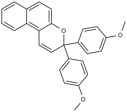 3,3-Bis(4-methoxyphenyl)[3H]naphtho[2,1-b]pyran Struktur