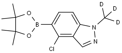 4-Chloro-1-(methyl-d3)-5-(4,4,5,5-tetramethyl-1,3,2-dioxaborolan-2-yl)-1H-indazole Structure