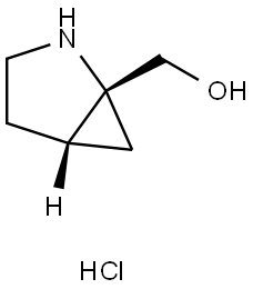 ((1R,5S)-2-Azabicyclo[3.1.0]hexan-1-yl)methanol hydrochloride Struktur