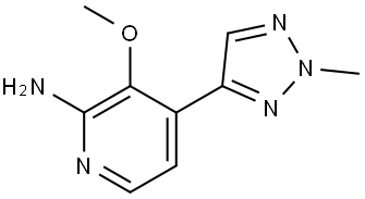 3-methoxy-4-(2-methyl-2H-1,2,3-triazol-4-yl)pyridin-2-amine Struktur