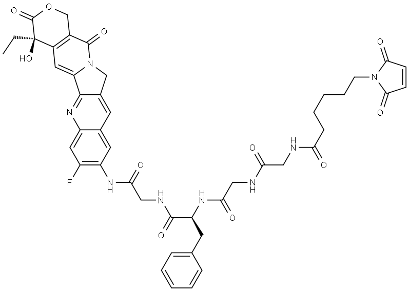 MC-GGFG-AM-(10NH2-11F-Camptothecin) Struktur