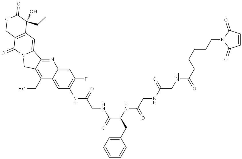 MC-GGFG-(7ethanol-10NH2-11F-Camptothecin) Struktur