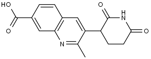3-(2,6-Dioxopiperidin-3-yl)-2-methylquinoline-7-carboxylic acid Struktur
