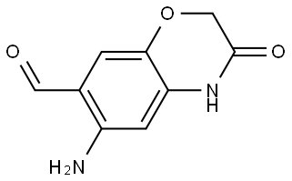 2H-1,4-Benzoxazine-7-carboxaldehyde, 6-amino-3,4-dihydro-3-oxo- Structure