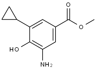Benzoic acid, 3-amino-5-cyclopropyl-4-hydroxy-, methyl ester Struktur