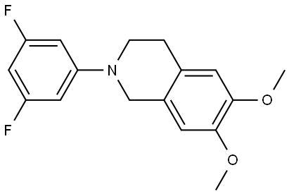 2-(3,5-Difluorophenyl)-1,2,3,4-tetrahydro-6,7-dimethoxyisoquinoline Struktur