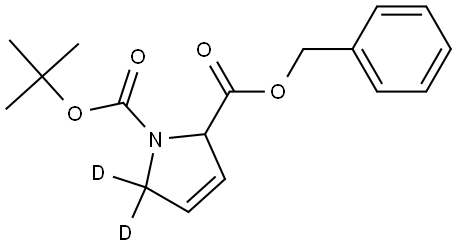 2-benzyl 1-(tert-butyl) 2,5-dihydro-1H-pyrrole-1,2-dicarboxylate-5,5-d2 Structure