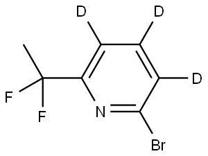 2-bromo-6-(1,1-difluoroethyl)pyridine-3,4,5-d3 Struktur