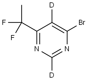 4-bromo-6-(1,1-difluoroethyl)pyrimidine-2,5-d2 Struktur