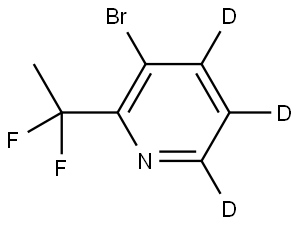 3-bromo-2-(1,1-difluoroethyl)pyridine-4,5,6-d3 Struktur