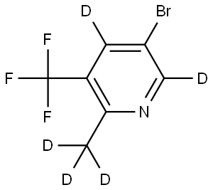 5-bromo-2-(methyl-d3)-3-(trifluoromethyl)pyridine-4,6-d2 Struktur
