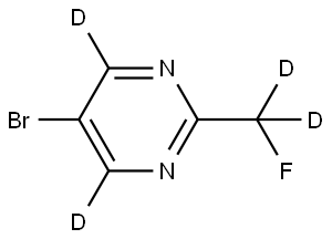 5-bromo-2-(fluoromethyl-d2)pyrimidine-4,6-d2 Struktur