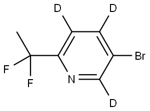 5-bromo-2-(1,1-difluoroethyl)pyridine-3,4,6-d3 Struktur
