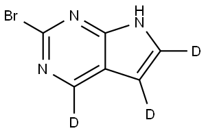 2-bromo-7H-pyrrolo[2,3-d]pyrimidine-4,5,6-d3 Structure