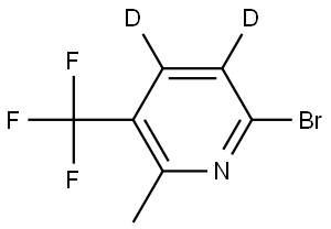 6-bromo-2-methyl-3-(trifluoromethyl)pyridine-4,5-d2 Structure