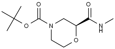 tert-butyl (2S)-2-(methylcarbamoyl)morpholine-4-carboxylate Struktur
