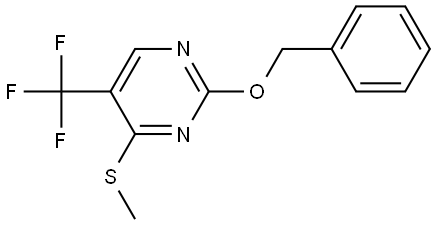 2-benzyloxy-4-methylsulfanyl-5-(trifluoromethyl)pyrimidine Struktur