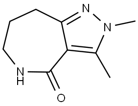 2,3-dimethyl-5,6,7,8-tetrahydropyrazolo[4,3-c]azepin-4-one Struktur