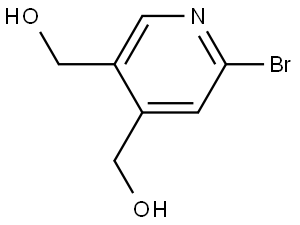2-bromo-5-(hydroxymethyl)-4-pyridyl]methanol Struktur
