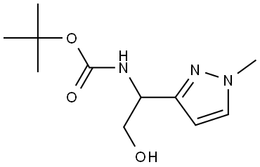 tert-butyl N-[2-hydroxy-1-(1-methylpyrazol-3-yl)ethyl]carbamate Struktur