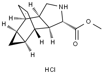 Methyl (1S,3aR,4R,4aR,5aS,6S,6aS)-1,2,3,3a,4,4a,5,5a,6,6a-decahydro-4,6-ethenocyclopropa[f]isoindole-1-carboxylate hydrochloride Structure