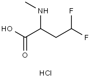 4,4-Difluoro-2-(methylamino)butanoic acid hydrochloride Struktur