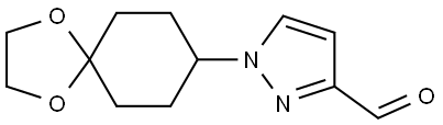1-(1,4-dioxaspiro[4.5]decan-8-yl)-1H-pyrazole-3-carbaldehyde Struktur
