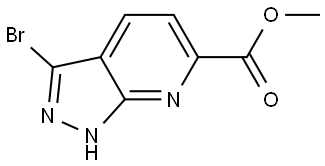 Methyl 3-bromo-1H-pyrazolo[3,4-b]pyridine-6-carboxylate Struktur