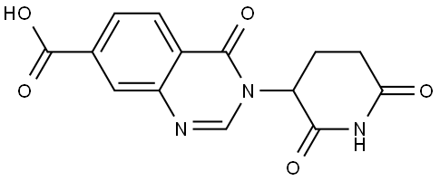 3-(2,6-Dioxopiperidin-3-yl)-4-oxo-3,4-dihydroquinazoline-7-carboxylic acid Struktur
