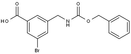 3-((((Benzyloxy)carbonyl)amino)methyl)-5-bromobenzoic acid Struktur