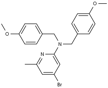 4-Bromo-N,N-bis(4-methoxybenzyl)-6-methylpyridin-2-amine Struktur