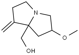((6-Methoxy-1-methylenetetrahydro-1H-pyrrolizin-7a(5H)-yl)methanol Struktur
