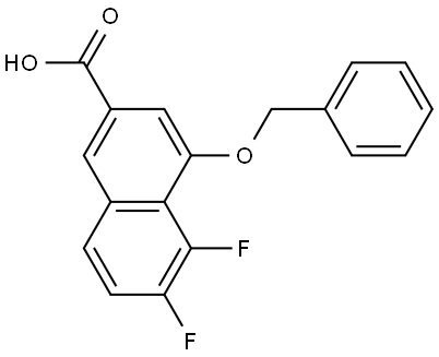 2-Naphthalenecarboxylic acid, 5,6-difluoro-4-(phenylmethoxy)- Struktur