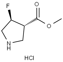 Methyl (3S,4S)-4-fluoropyrrolidine-3-carboxylate hydrochloride Struktur