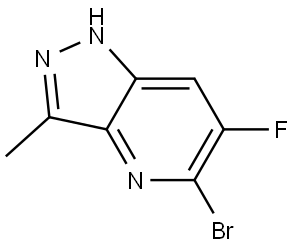 5-Bromo-6-fluoro-3-methyl-1H-pyrazolo[4,3-b]pyridine Struktur
