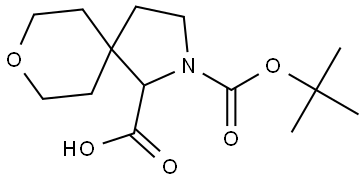 8-Oxa-2-azaspiro[4.5]decane-1,2-dicarboxylic acid, 2-(1,1-dimethylethyl) ester Struktur