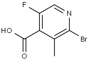 2-Bromo-5-fluoro-3-methylisonicotinic acid Struktur