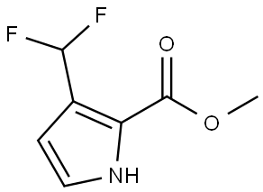 1H-Pyrrole-2-carboxylic acid, 3-(difluoromethyl)-, methyl ester Struktur