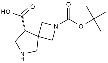 (R)-2-(tert-Butoxycarbonyl)-2,6-diazaspiro[3.4]octane-8-carboxylic acid Struktur