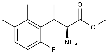 Methyl (2S)-2-amino-3-(2-fluoro-3,6-dimethylphenyl)butanoate Struktur
