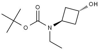 Rel-(1R,3R)-Tert-butyl ethyl(3-hydroxycyclobutyl)carbamate Struktur
