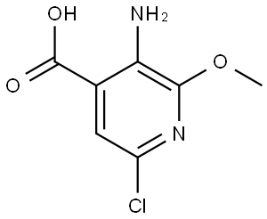 3-Amino-6-chloro-2-methoxyisonicotinic acid Struktur